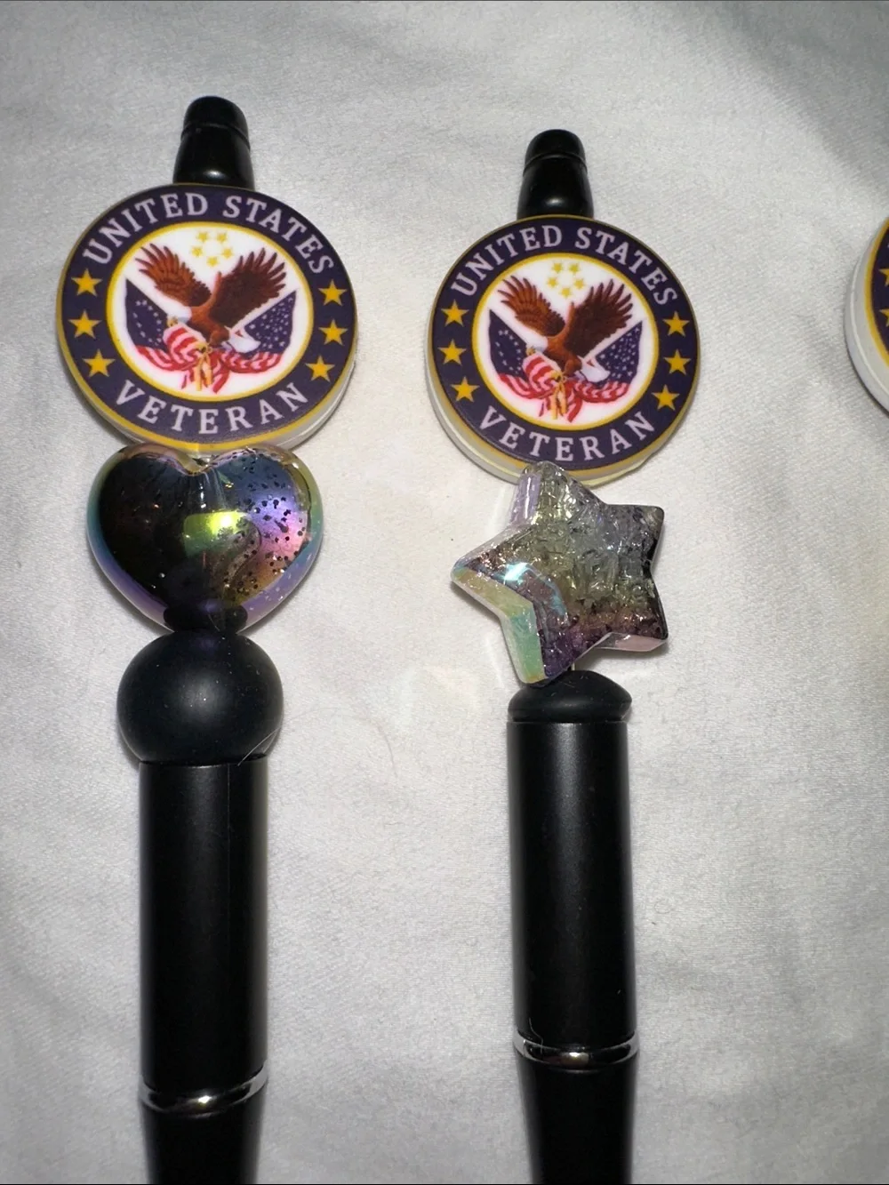 United States Veteran Black Ballpoint Pen with Yellow Accent
